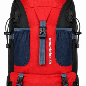Finální Výprodej Batoh Mountains 50 L na horskou turistiku červený