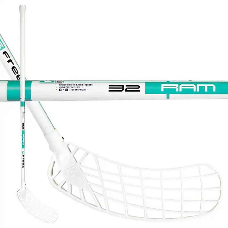 Florbalová hůl Freez RAM 32 pravá 95cm bílo-mentolová Dokud Zásoby Vydrží