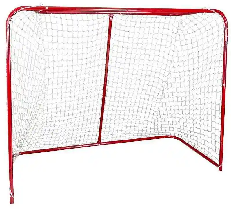 Florbalová branka TRENING 90X60CM se sítkou skládací - červená Zlevněný