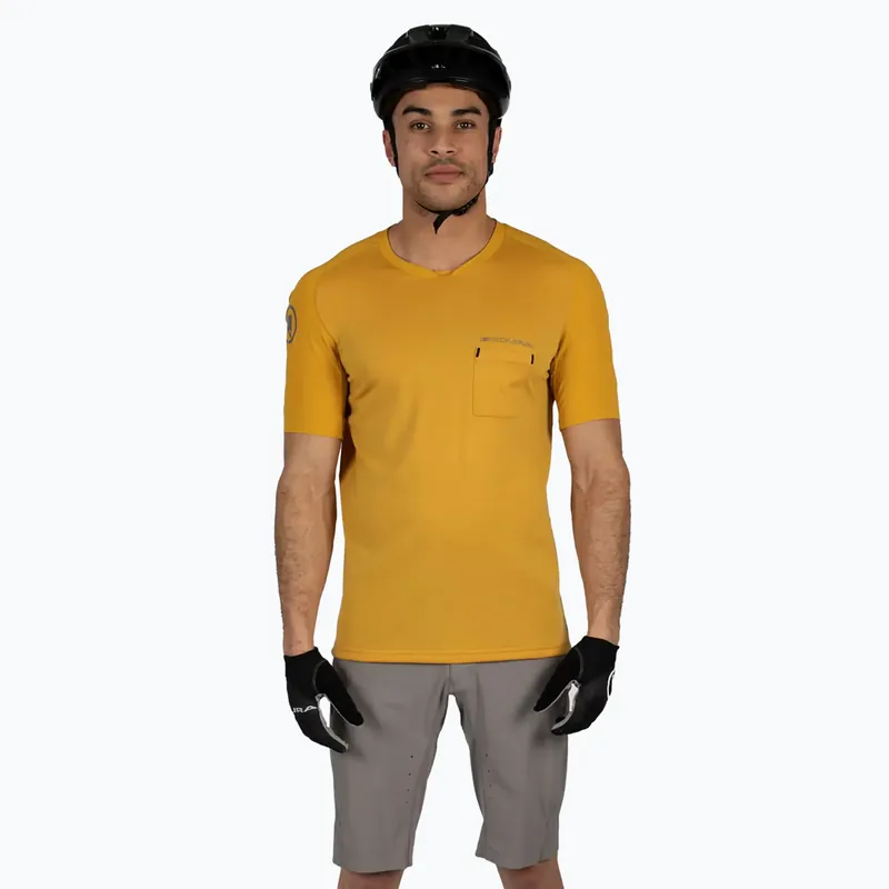 Pánský cyklistický dres Endura GV500 Foyle Tech mustard Jen Po Omezenou Doba