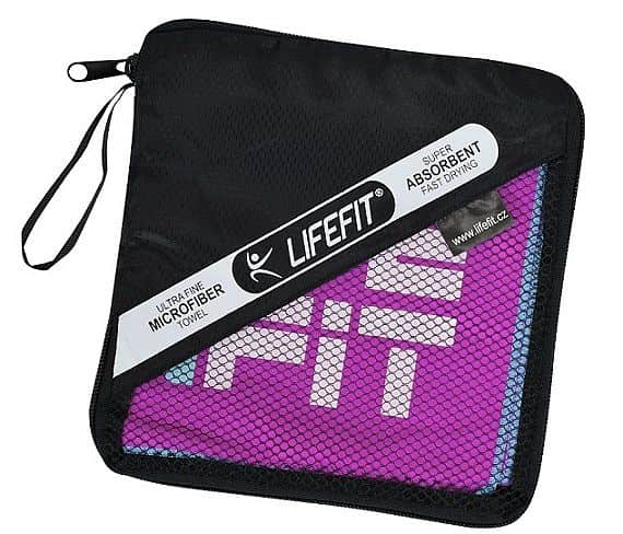 LIFEFIT® rychleschnoucí ručník z mikrovlákna 70x140cm, fialový Speciální Cena