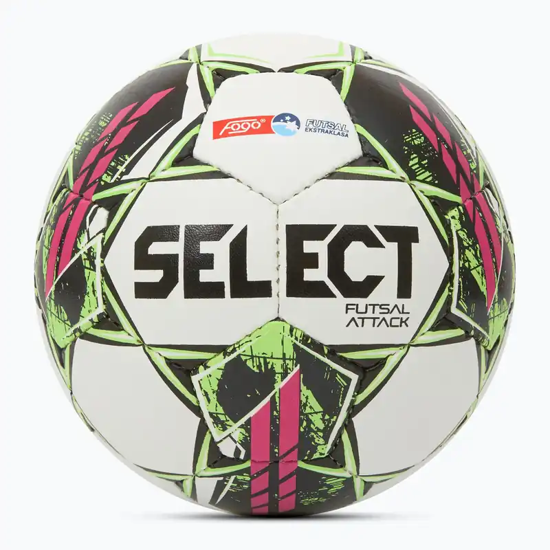 Fotbalový míč SELECT Futsal Attack Football Fogo Ekstraklasa white/pink velikost 4 Akční Nabídka