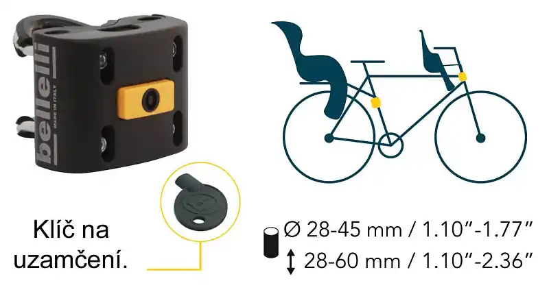 Vrácení Zdarma Upevňovací systém k sedačkám na kolo Bellelli B-FIX