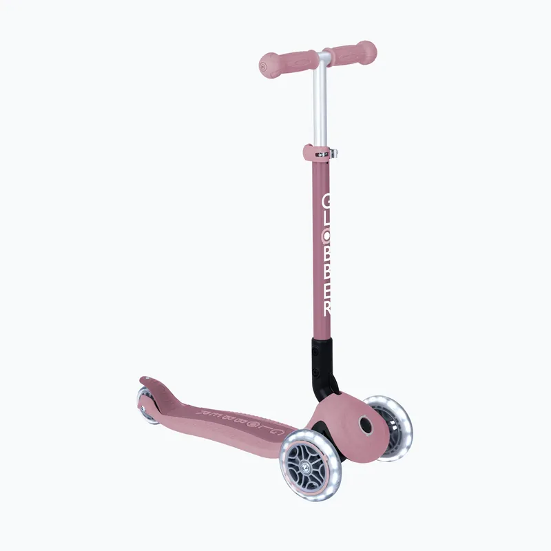 Cenová Bomba Dětská tříkolová koloběžka Globber Junior Primo Foldable Lights Eco berry