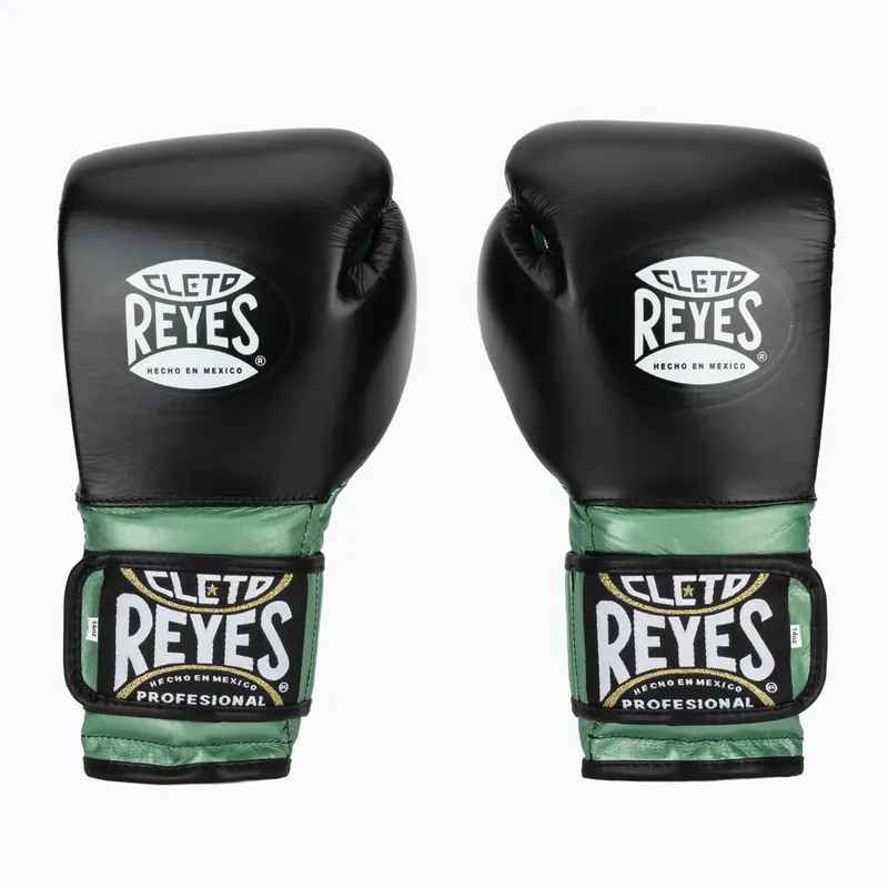 Boxerské rukavice Cleto Reyes Velcro Sparring green metallic/black Speciální Cena