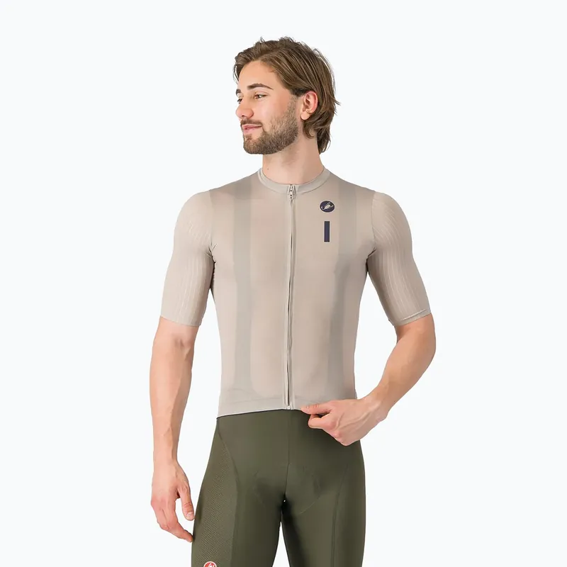 Pánský cyklistický dres Castelli Drittone Logo clay/belgian blue Novinka Cenová Bomba