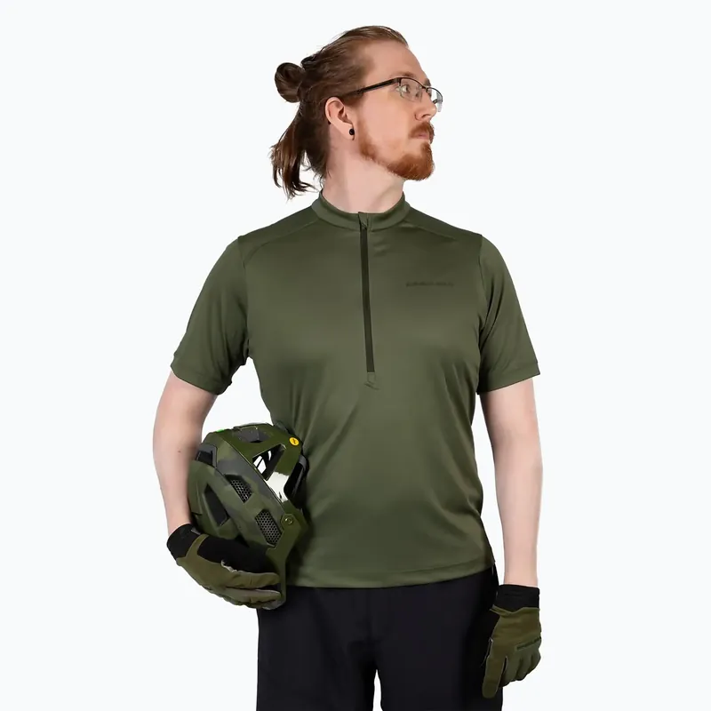 Pánský cyklistický dres Endura Hummvee II S/S olive green Nejlepší Volba