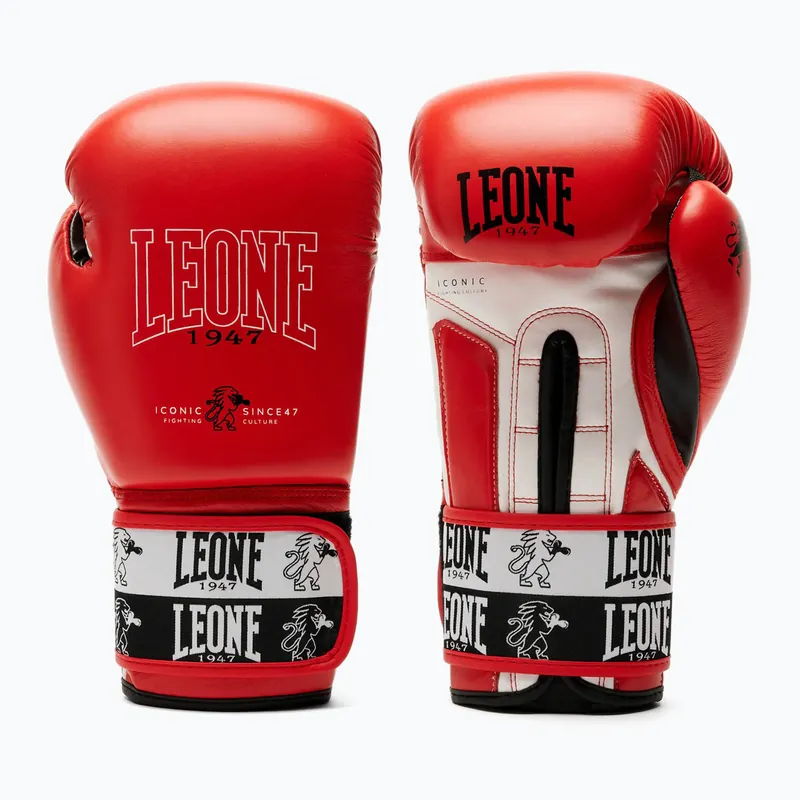 Boxerské rukavice LEONE 1947 Iconic red Finální Výprodej