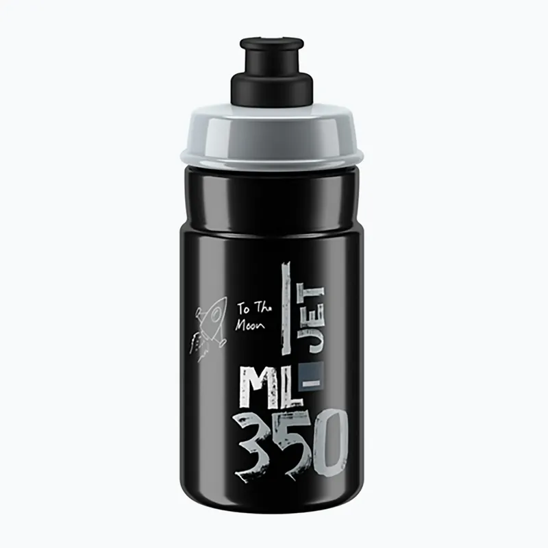 Cyklistická láhev Elite Jet 350 ml black/grey logo Sezónní Sleva