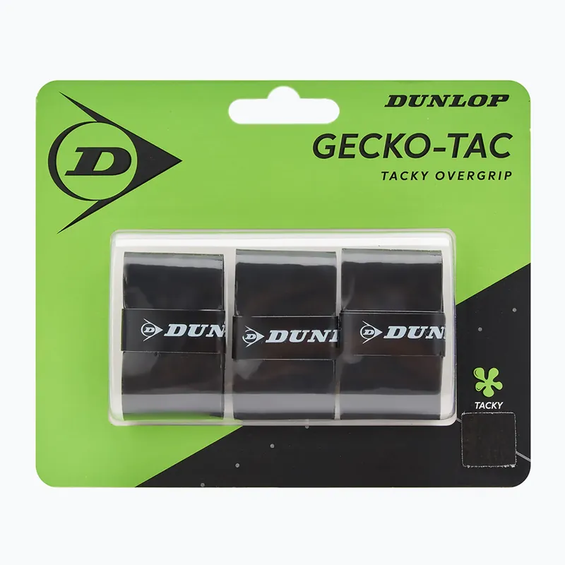 Omotávka na squashovou raketu Dunlop Gecko-Tac Overgrip 3 ks black Nejlepší Cena