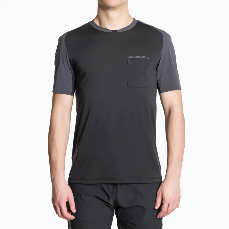 Pánský cyklistický dres Endura GV500 Foyle Tech black Levný