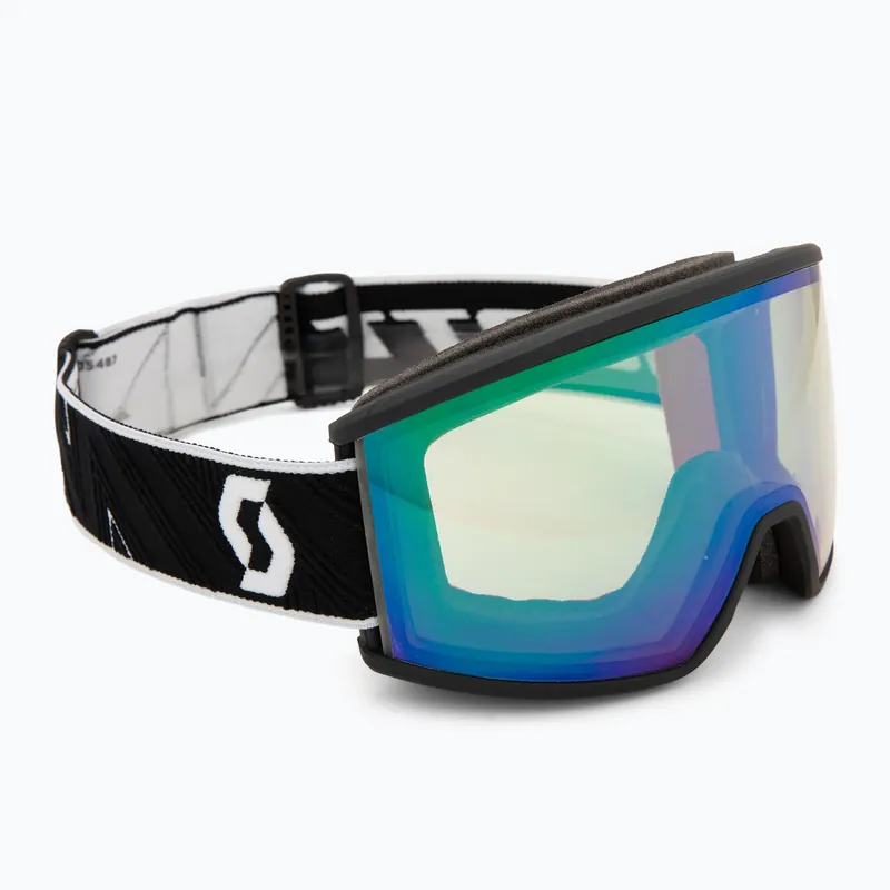 Lyžařské brýle SCOTT Ambit Compact black/white/amp aurora green chrome Ihned K Objednání