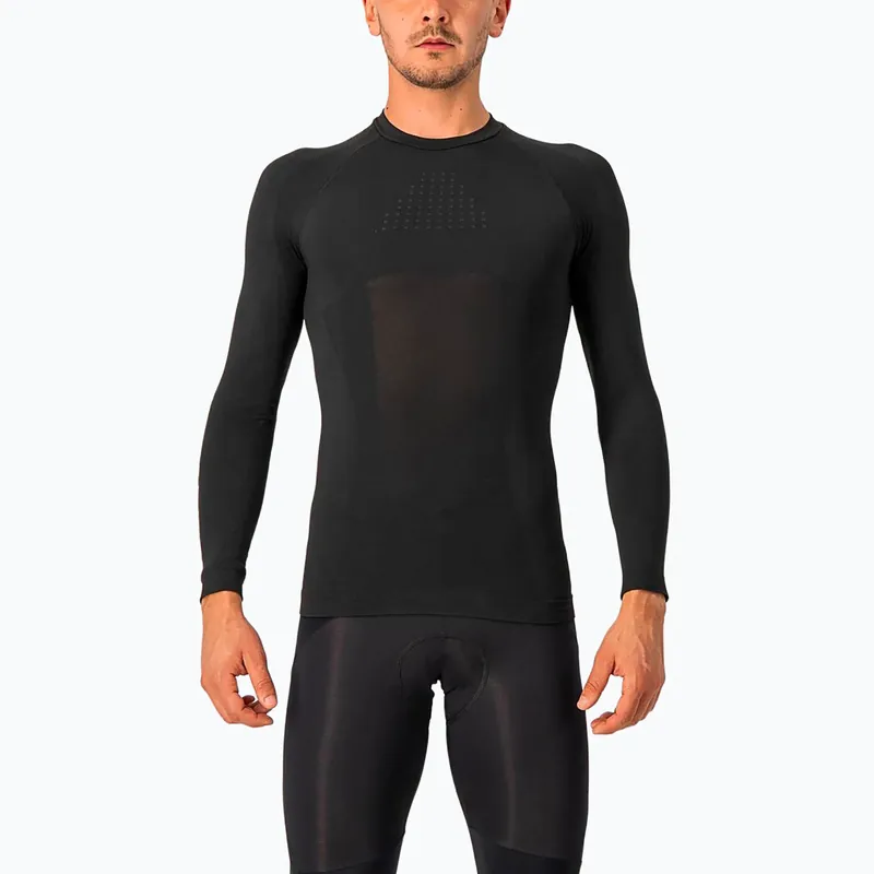 Pánské cyklistické tričko Longsleeve Castelli Core Seamless Base Layer black Bezpečná Platba