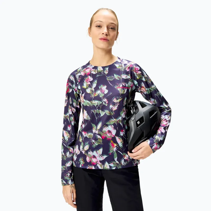 Výhodná Nabídka Dámský cyklistický dres Longsleeve Endura Floral Ltd W bramble