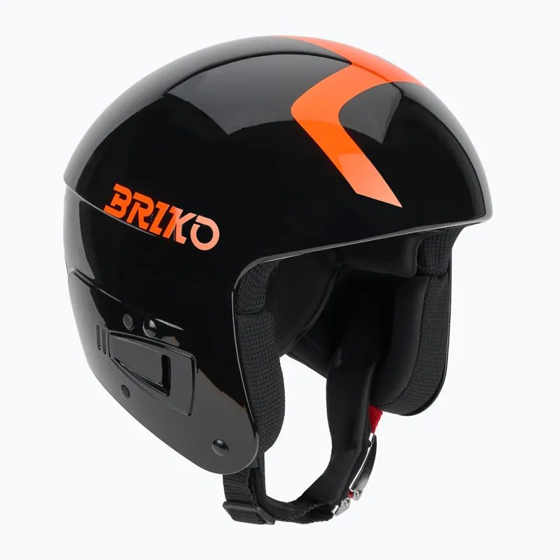 Dětská lyžařská helma Briko Vulcano FIS 6.8 JR shiny black/orange Sezónní Sleva