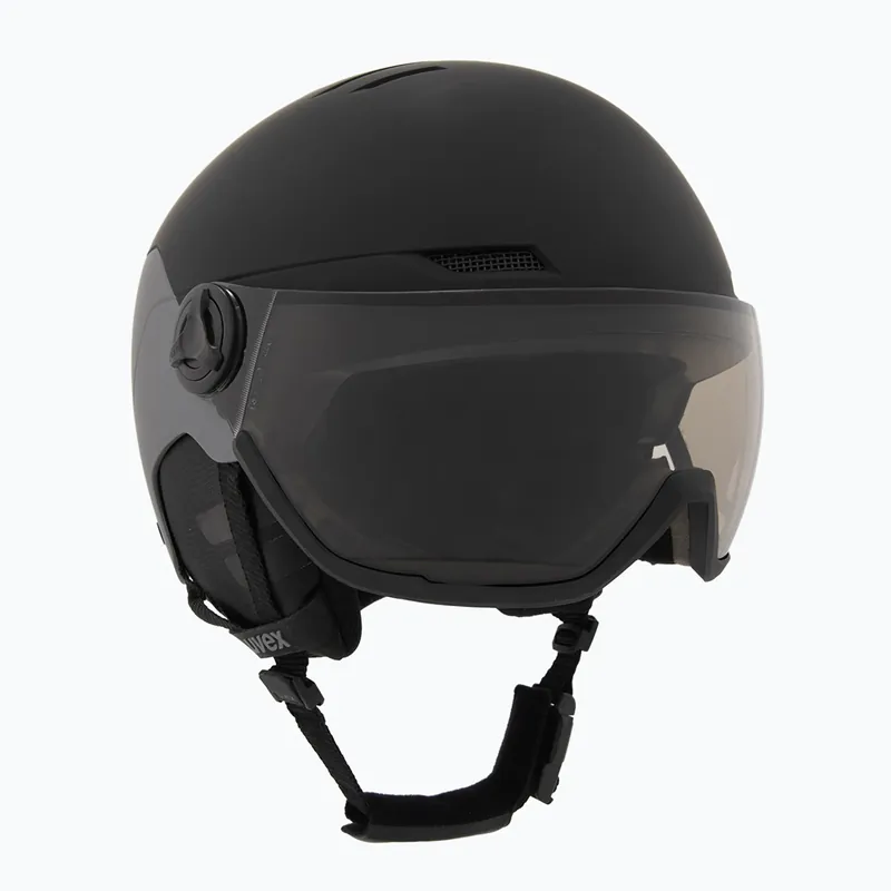 Lyžařská helma UVEX Wanted Visor Pro V black/silver matt Vrácení Zdarma