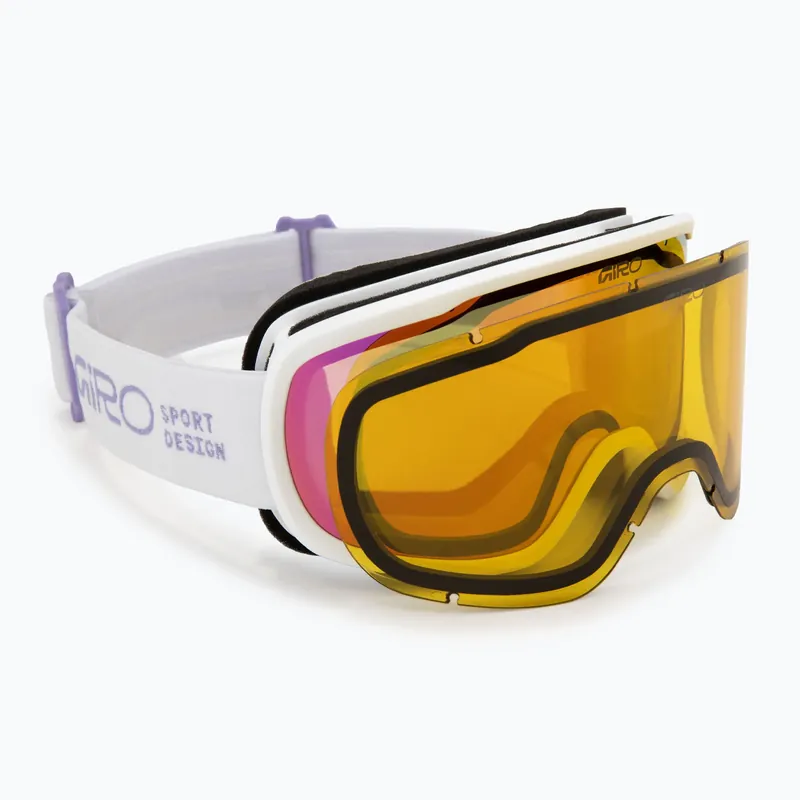 Dámské lyžařské brýle Giro Moxie mauve stacked/amber pink/yellow Speciální Cena
