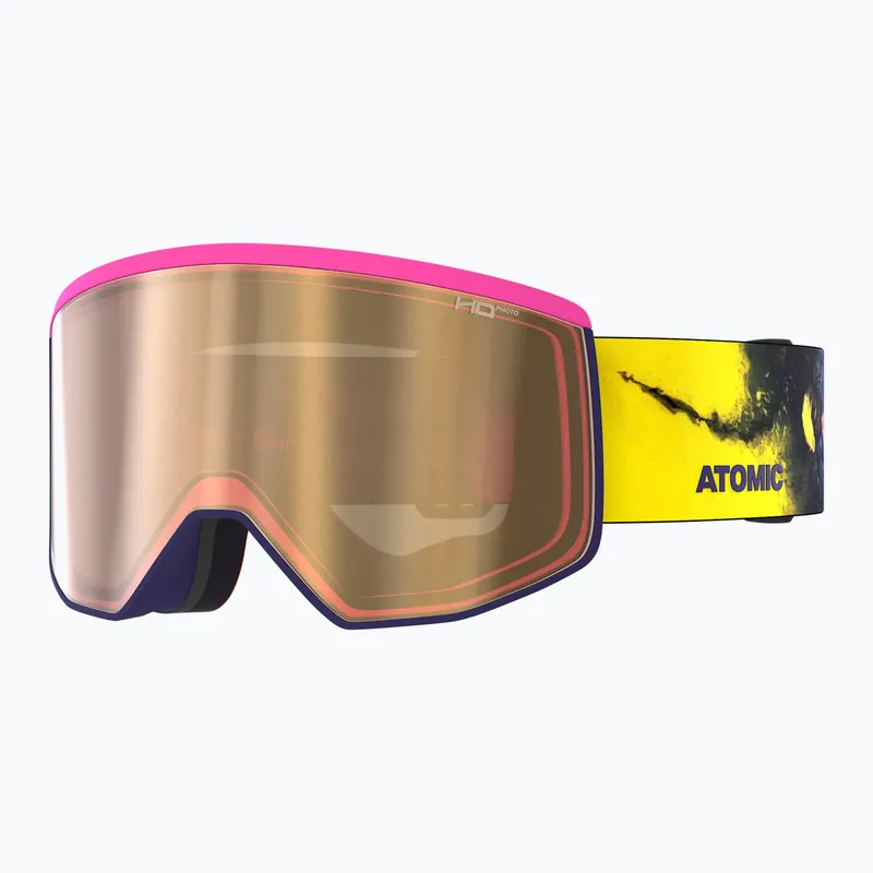 Akce Lyžařské brýle Atomic Four Pro Signature NMC pink powder/amber gold hd photo/clear