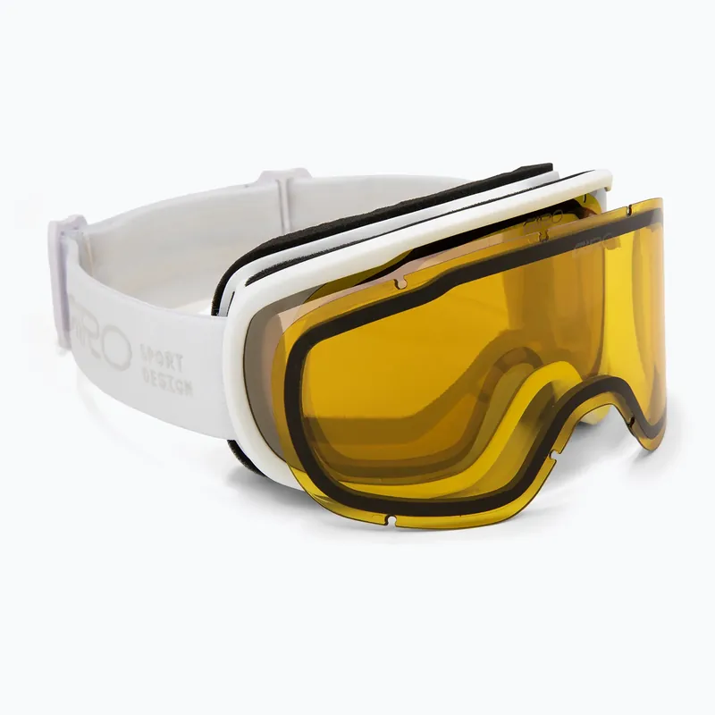 Dámské lyžařské brýle Giro Moxie white stacked/amber gold/yellow Značkový