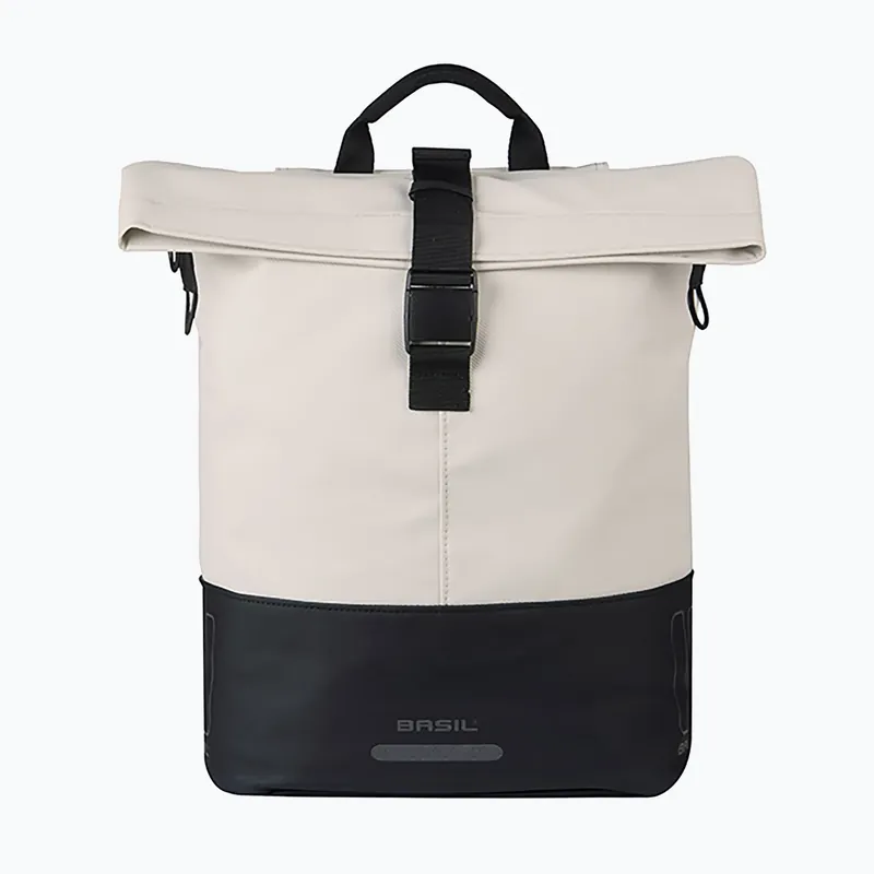 Cyklistická taška Basil Cove Shopper MIK Hooks 16 l off white/black Nízká Cena