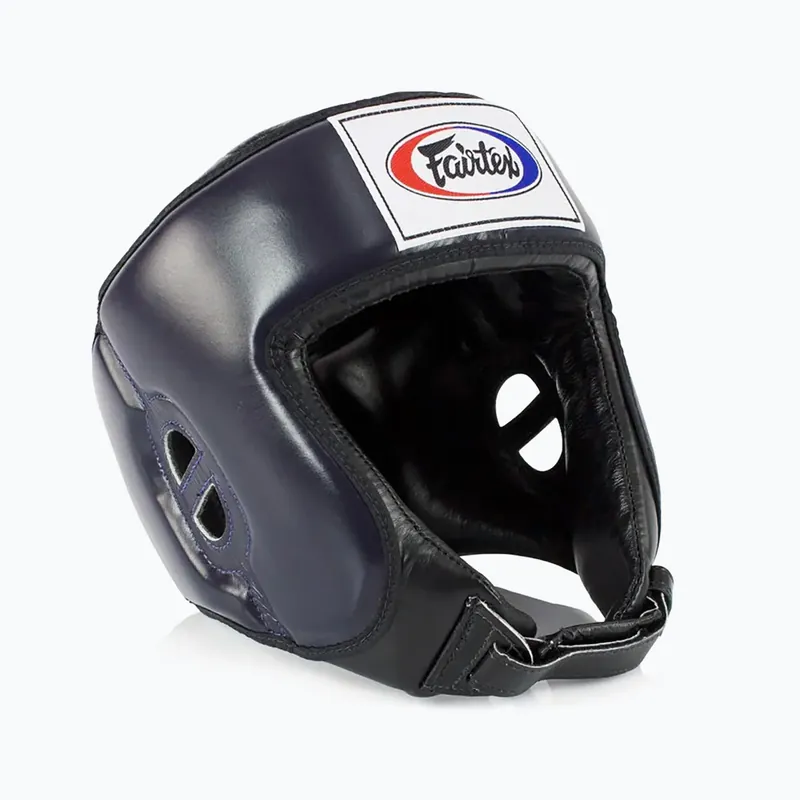 Ověřený Ochranná helma Fairtex Muay Thai & Kickboxing Competition blue