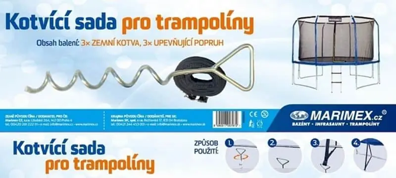 Sada kotvicí (3 ks) - trampolína Originální