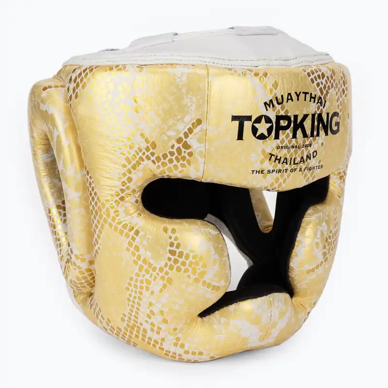 Nejprodávanější Boxerská helma Top King Super Star white/gold