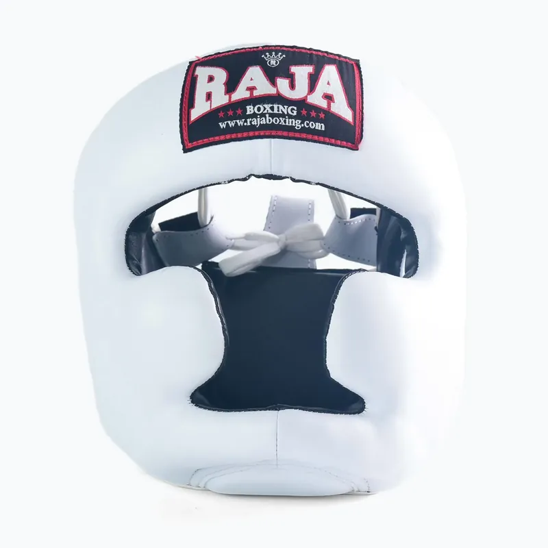 Boxerská helma RAJA BOXING Genuine Leather white Výprodej