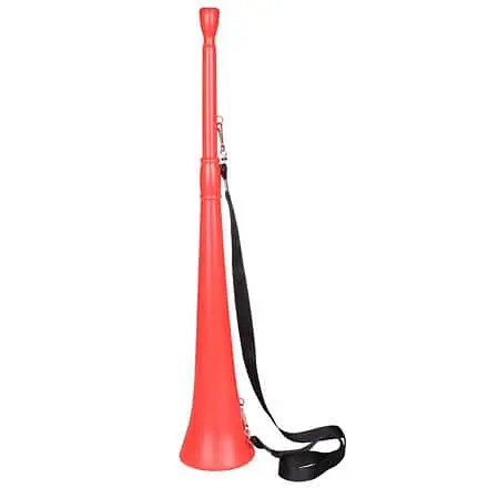 Vuvuzela jednobarevná s popruhem červená Tovární Cena