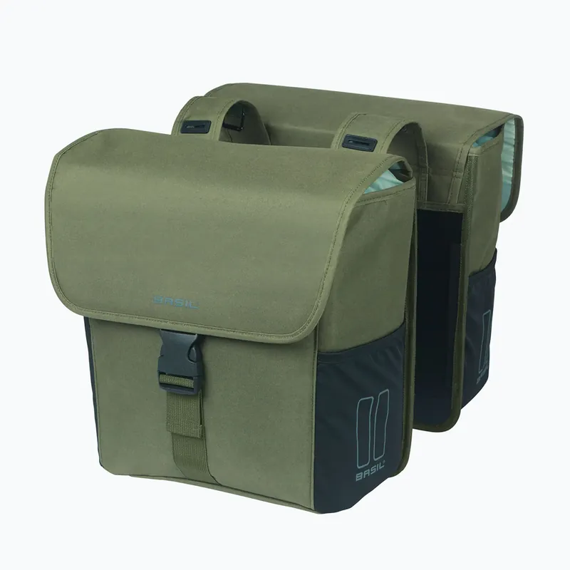 Brašna na kolo Basil Go Double Bag 32 l dark green Výhodná Nabídka