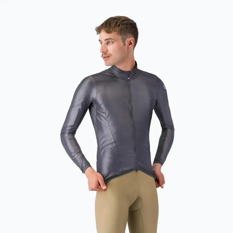 Pánská cyklistická bunda Castelli Aria Shell 2 dark gray Výprodej