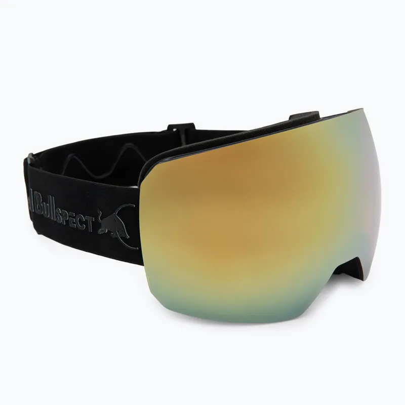 Must-Have Lyžařské brýle Red Bull SPECT Chute black/brown with gold mirror/cloudy snow