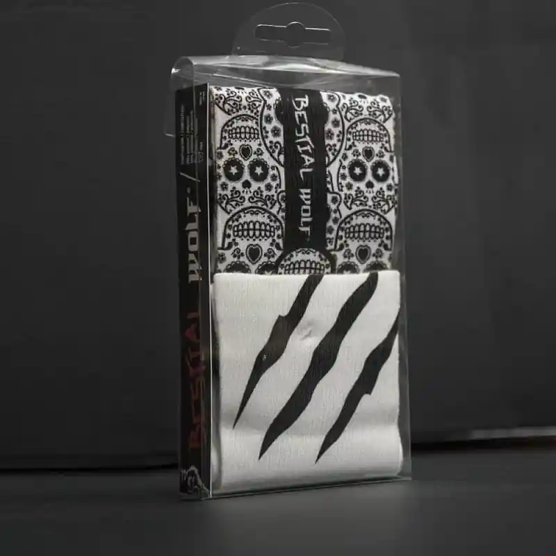 Značkový Ponožky Bestial Wolf White/Skull 40-44