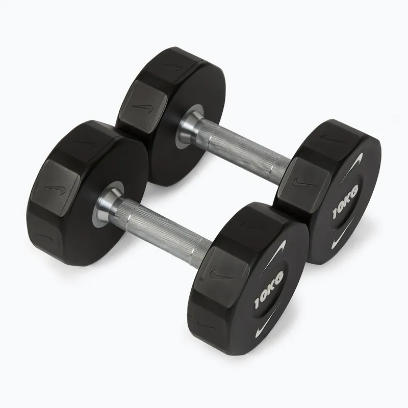 Činky Nike Strength Pro Urethane Dumbbell 2 x 10 kg black/white Vysoce Kvalitní