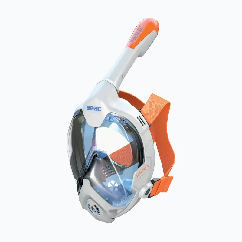 Zlevněný Dětská celoobličejová maska na šnorchlování SEAC Magica 170-14WO white/orange