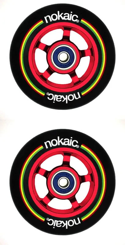 Bezpečná Platba Kolečka Nokaic 100mm BLACK/RED 2ks