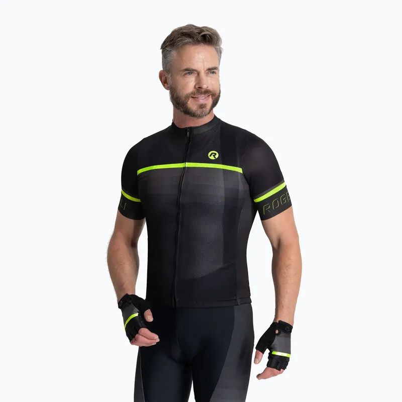 Pánský cyklistický dres Rogelli Hero II yellow/black/grey Dokud Zásoby Vydrží