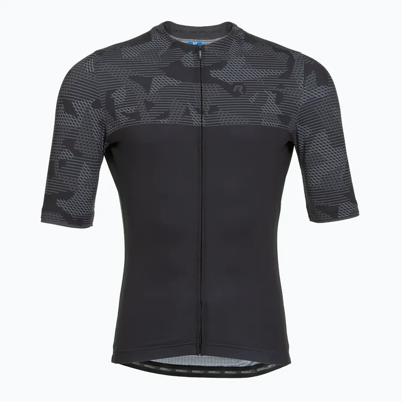 Pánský cyklistický dres Rogelli Camo Jersey black/grey Víkendová Akce