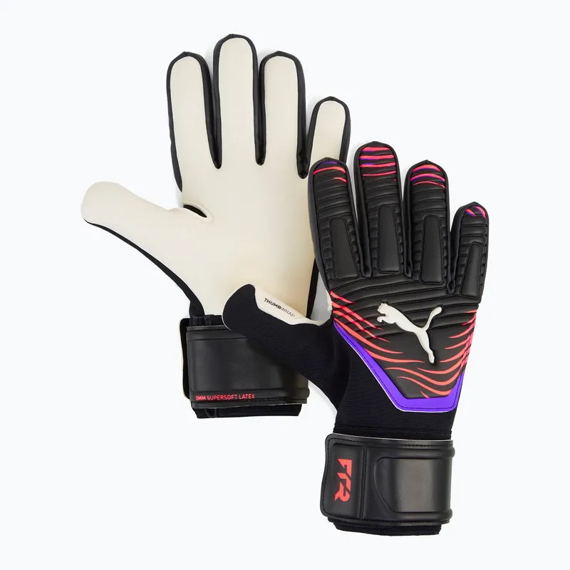 Brankářské rukavice PUMA Future Pro Hybrid puma black/glowing red/purple glimmer Cenový Hit
