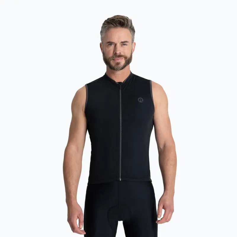Pánské cyklistické tílko Rogelli Essential black Značkový