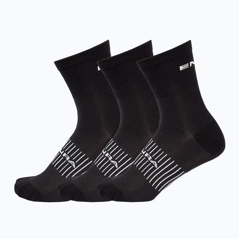 Pánské cyklistické ponožky Endura Coolmax Race 3-pack black Nízká Cena