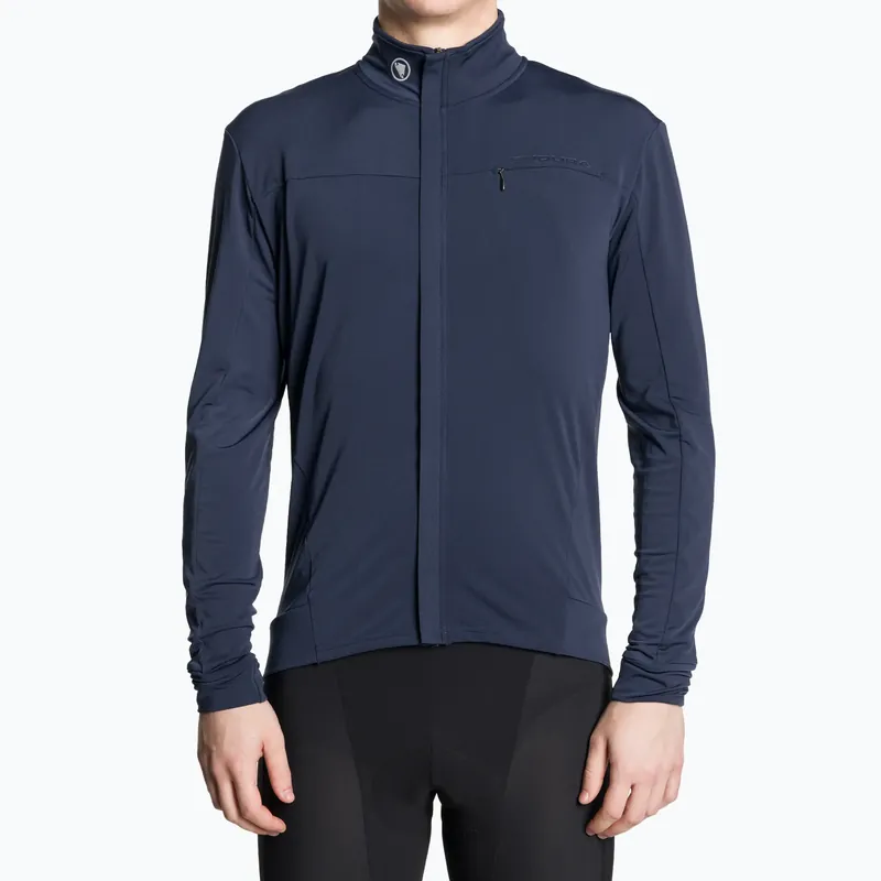 Hit Sezóny Pánský cyklistický dres Longsleeve Endura Xtract Roubaix navy