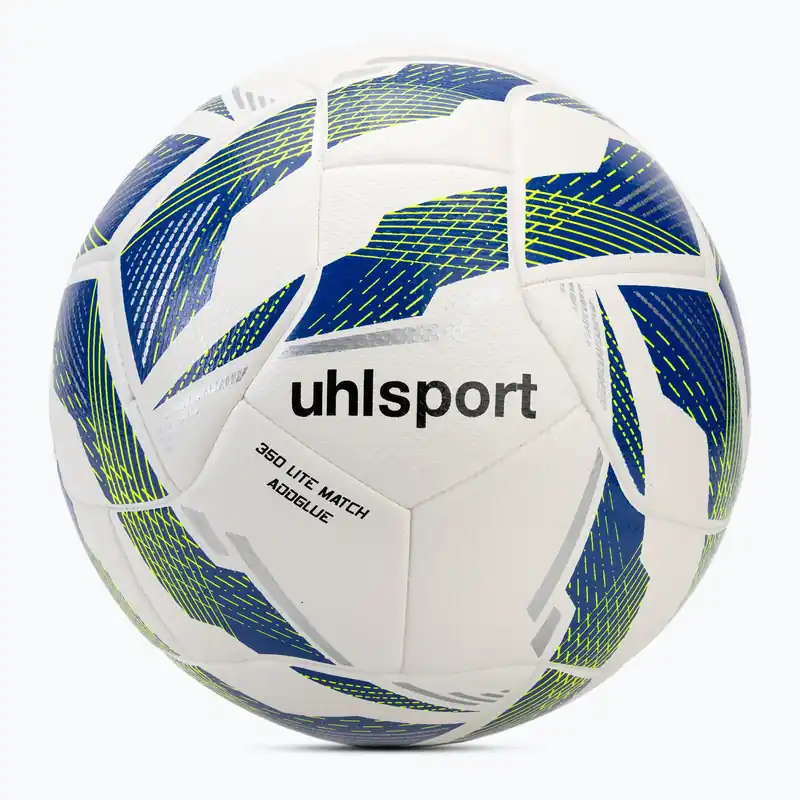 Časově Omezené Fotbalový míč uhlsport 350 Lite Match Addglue white/dark blue/fluo yellow velikost 5