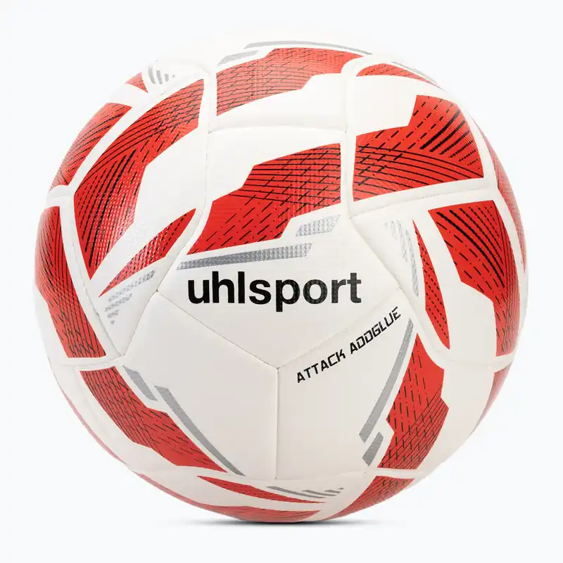 Fotbalový míč uhlsport Attack Addglue white/red/silver velikost 4 Top Prodej