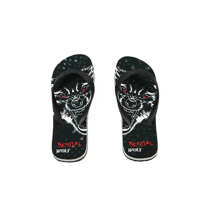 Žabky Bestial Wolf Logo vel. 44-47 Hit Sezóny
