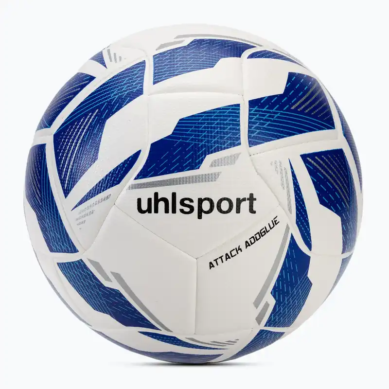Fotbalový míč uhlsport Attack Addglue white/dark blue/blue velikost 4 Levný