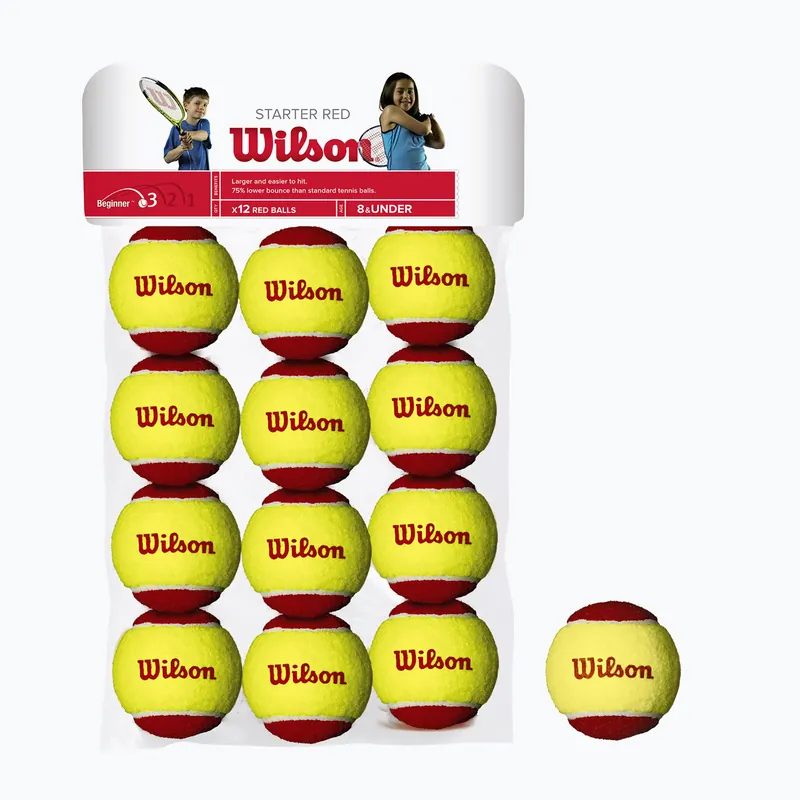 Hit Sezóny Sada míčků Wilson Starter Red Tballs 12 ks žlutá/červená WRT137100