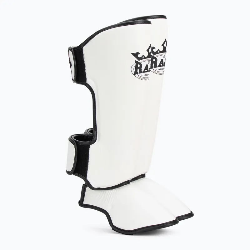 Sezónní Sleva Chrániče holení a chodidel RAJA BOXING Lightweight Shin Guards Genuine Leather white