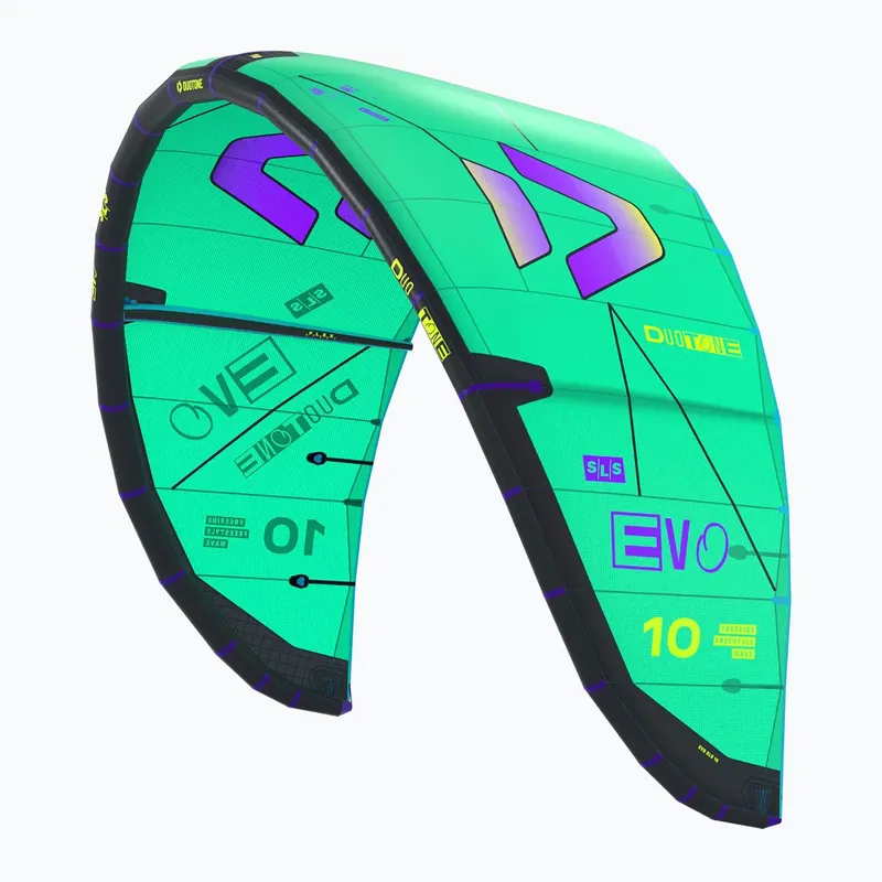 Tovární Cena Kite na kitesurfing DUOTONE Evo SLS 2026 green purple