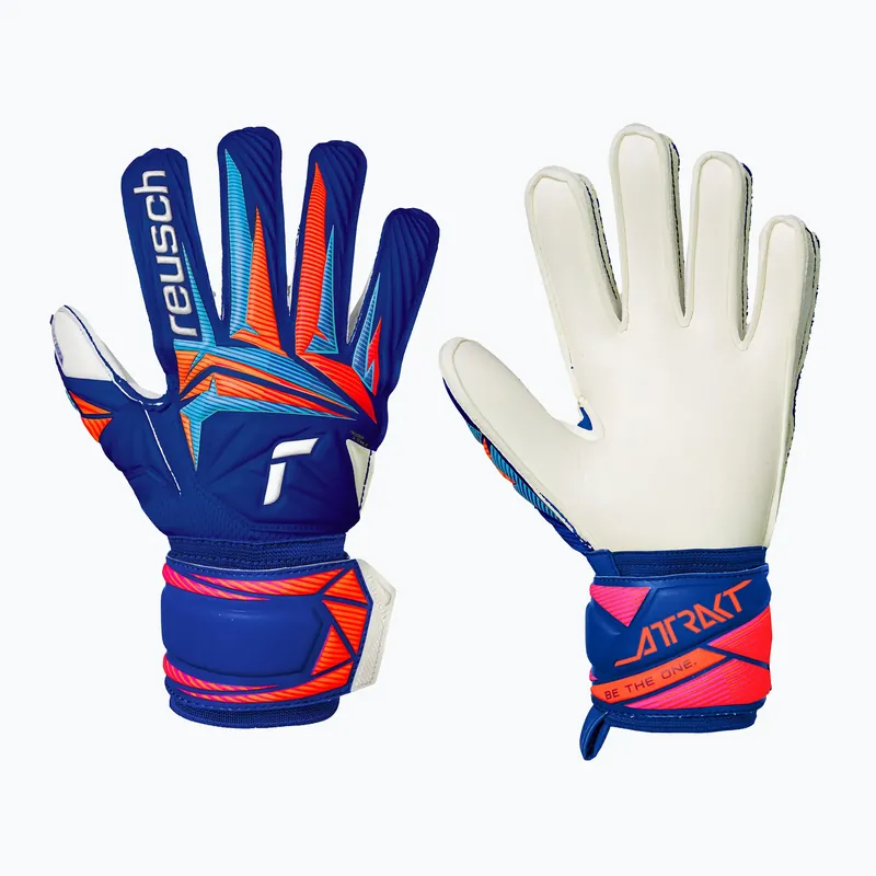 Cenová Bomba Dětské brankářské rukavice Reusch Attrakt Advance Junior sharp blue/white/shocking orange